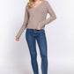 Dolman Slv Strappy Open Back Sweater