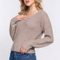 Dolman Slv Strappy Open Back Sweater