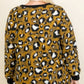 Plus Size Cozy Animal Mir Print With Brush Button Up Cardigan