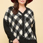 Plus Size Buffalo Plaid Knit Button Up Oversize Cardigan