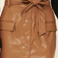 A Faux Leather Mini Skirt