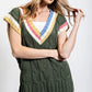 Multi Color Knitted Sweater Vest