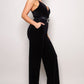 Samba Rhinestone Belt Velvet Jumpsuit