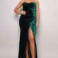 Strapless Sweetheart Maxi Velvet Dress