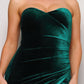 Strapless Sweetheart Maxi Velvet Dress