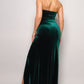 Strapless Sweetheart Maxi Velvet Dress