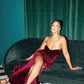 Strapless Sweetheart Maxi Velvet Dress