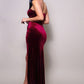 Strapless Sweetheart Maxi Velvet Dress