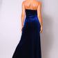 Strapless Sweetheart Maxi Velvet Dress