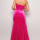 Strapless Sweetheart Maxi Velvet Dress