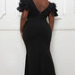 Mesh Tulle Shoulder Plus Size Maxi Dress