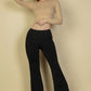 High Waisted Front Pocket Flare Pants