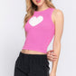 Sleeveless Heart Spring Sweater Top