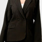 Luxe Stretch Woven Loose Fit Blazer And Wide Legs Pants Semi Formal Set