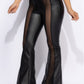 Mesh Detailed Flared Pants