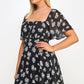 Plus Size Floral Chiffon Dress